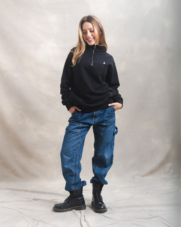 Polera Quarter Zip Negra