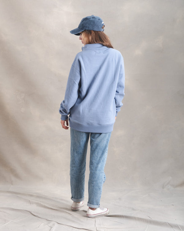 Polera Quarter Zip Blue Lila