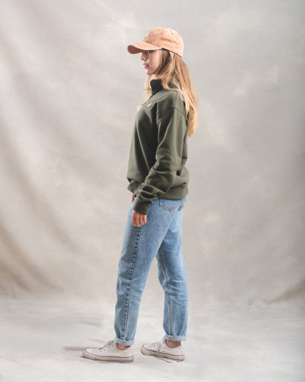 Polera Quarter Zip Verde