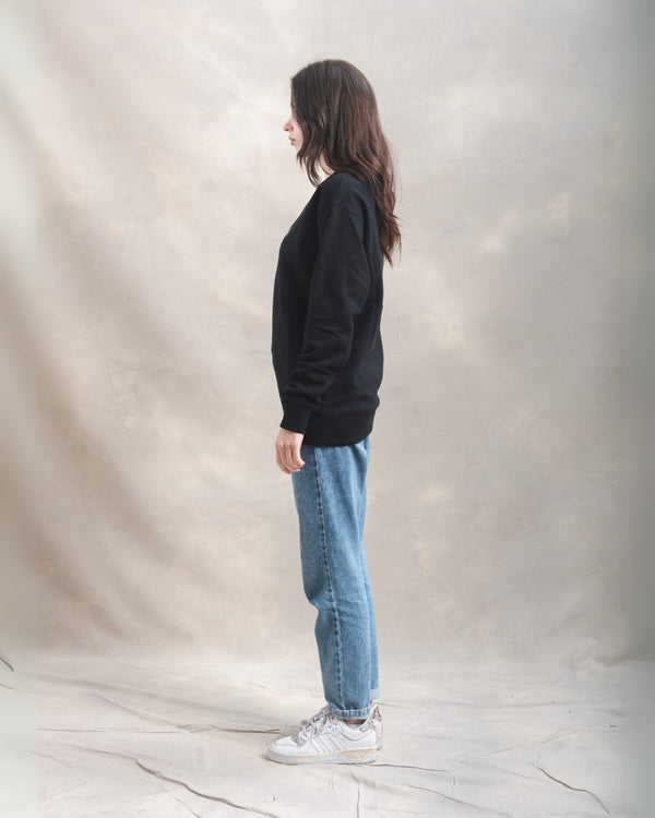 Polera Crewneck Oversize Negra