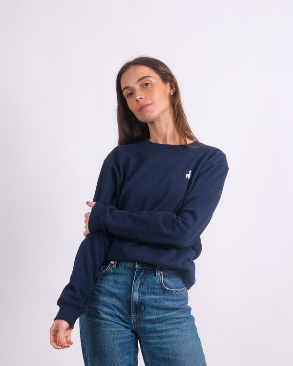 Polera Crewneck Oversize Azul