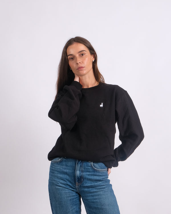 Polera Crewneck Oversize Negra