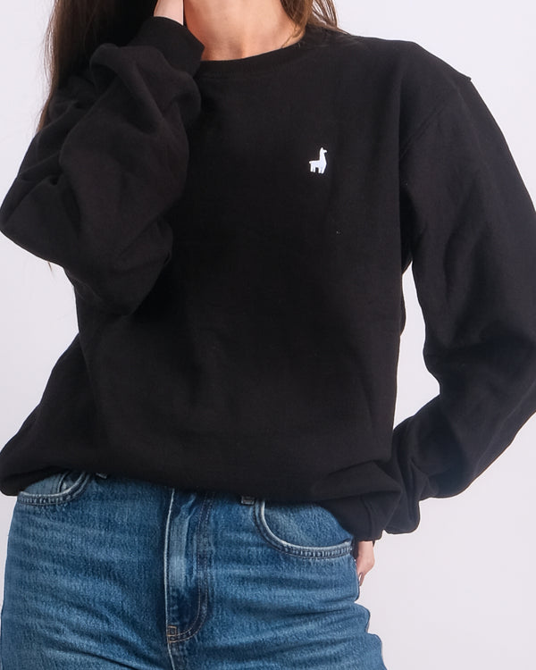 Polera Crewneck Oversize Negra