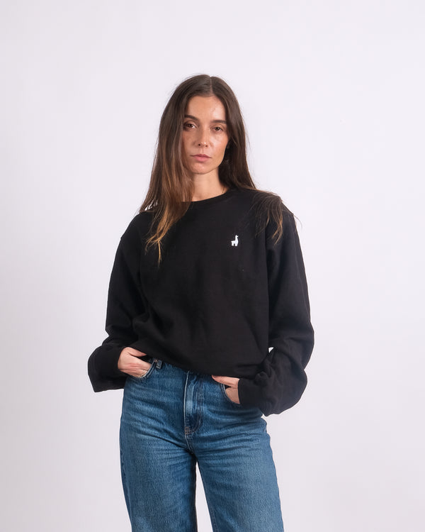 Polera Crewneck Oversize Negra