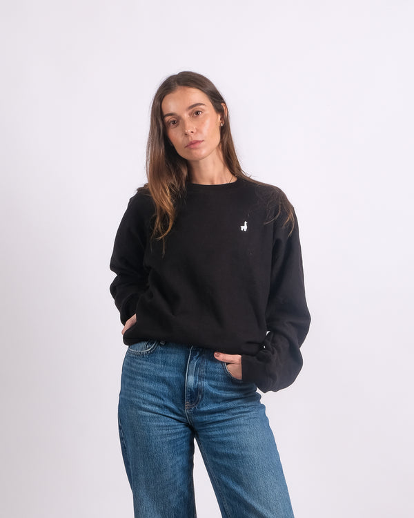 Polera Crewneck Oversize Negra