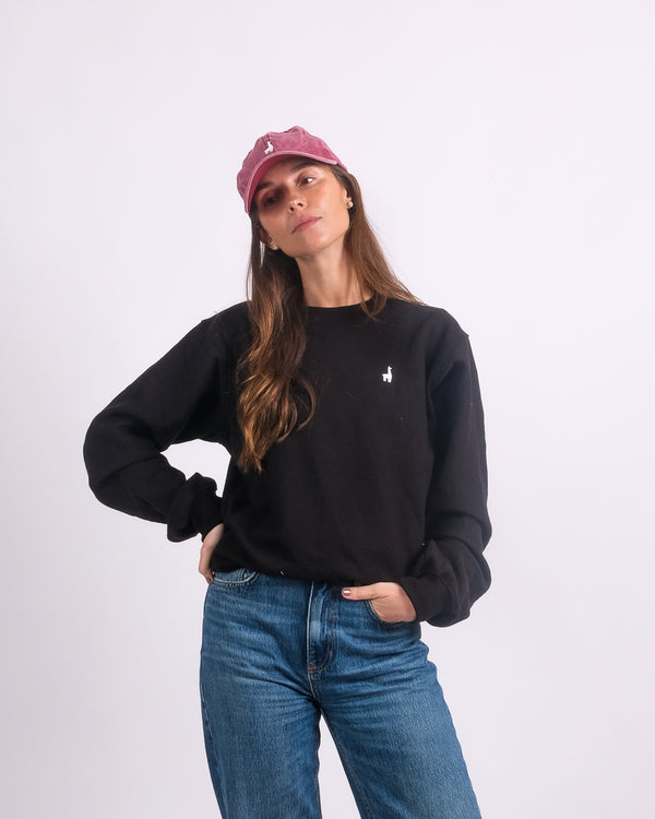 Polera Crewneck Oversize Negra