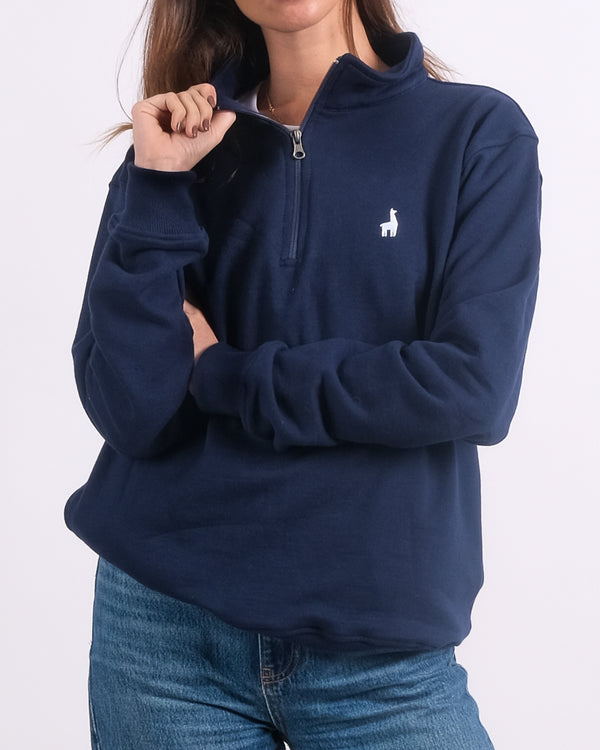 Polera Quarter Zip Azul