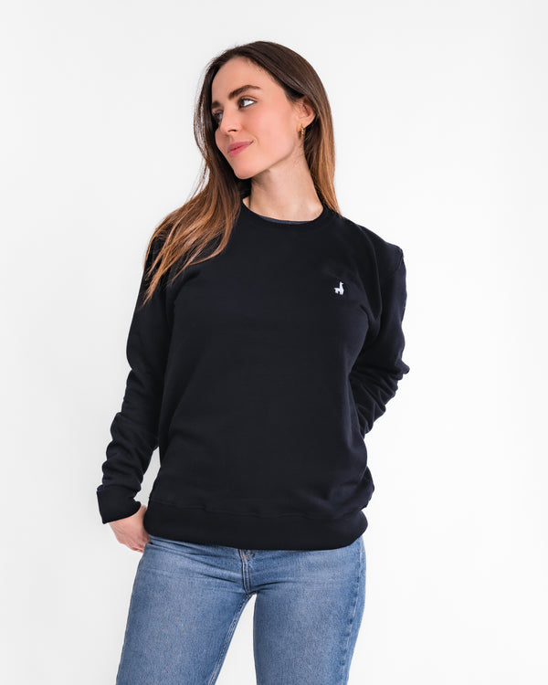 Polera Crewneck Oversize Negra