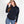 Polera Zip Hoodie Oversize Azul Marino