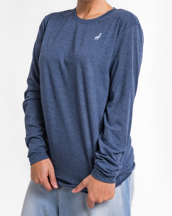 Polo manga larga Acero Jaspeado 100% Soft Pima
