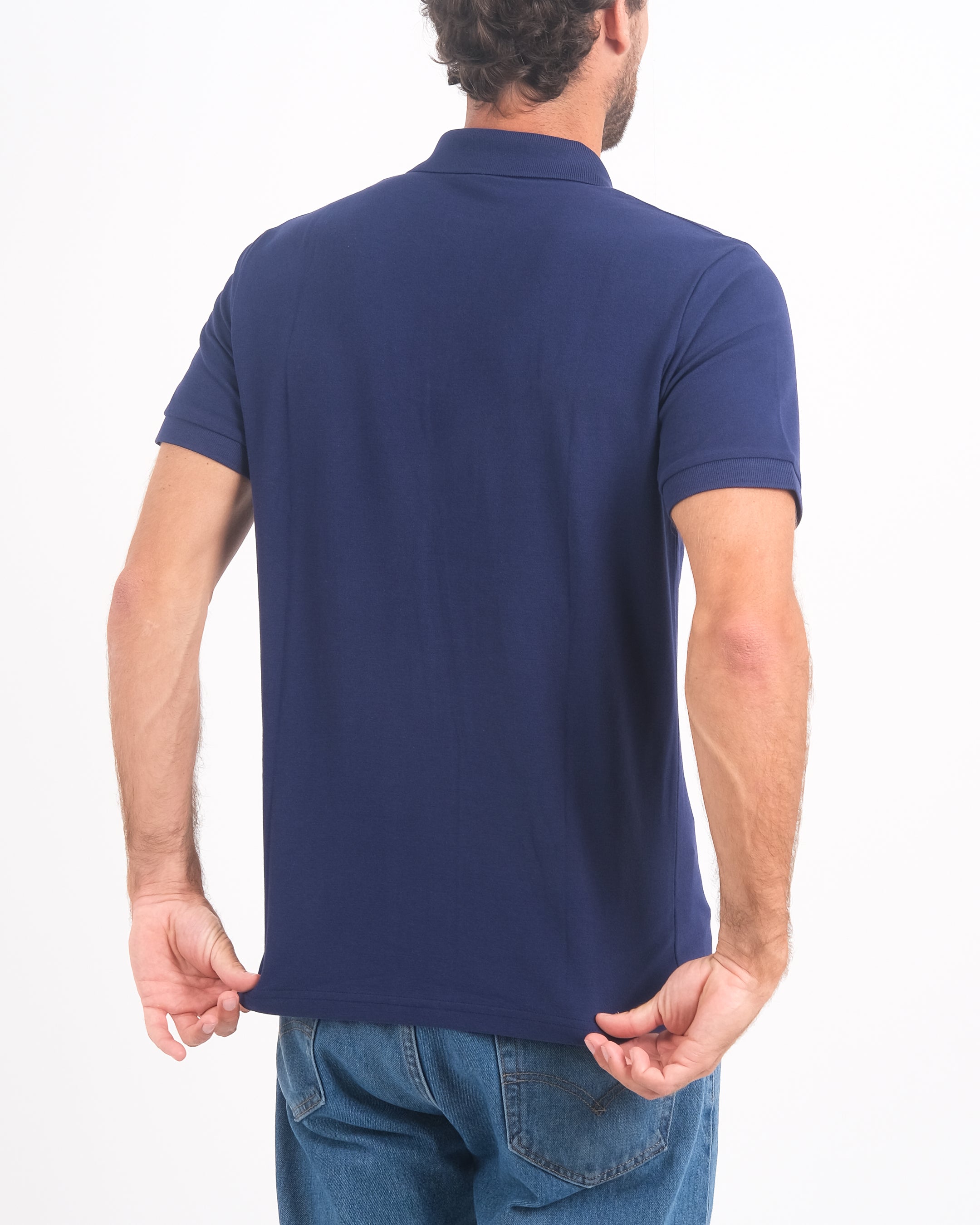 Polo Piqué Clásico Azul Acero
