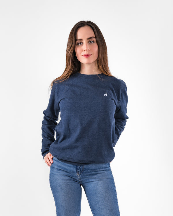 Polera Crewneck Oversize Acero Jaspeado