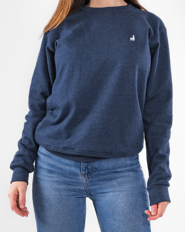 Polera Crewneck Oversize Acero Jaspeado