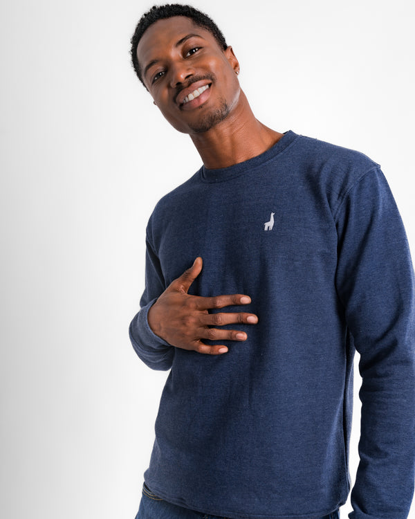 Polera Crewneck Acero Jaspeado