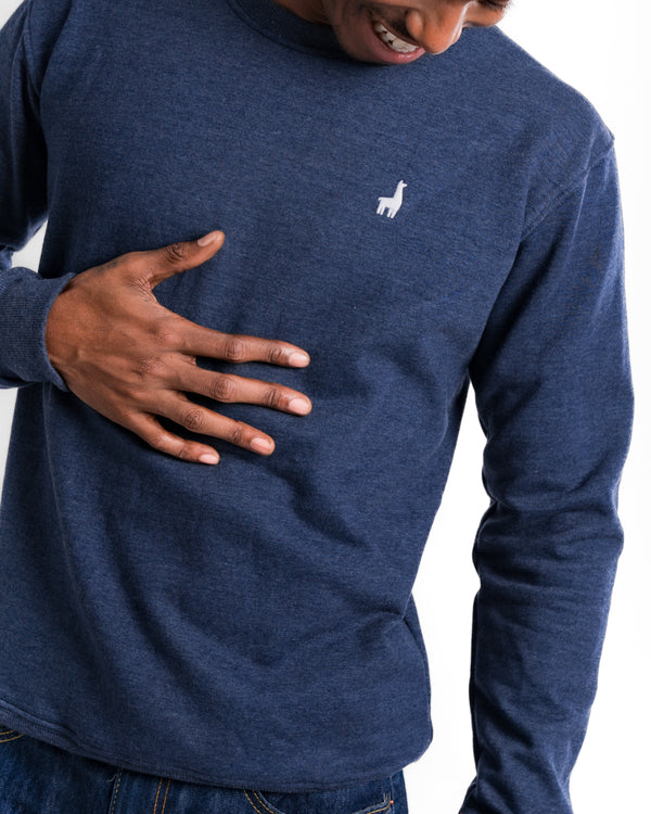 Polera Crewneck Acero Jaspeado