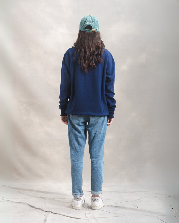 Polera Crewneck Oversize Azul