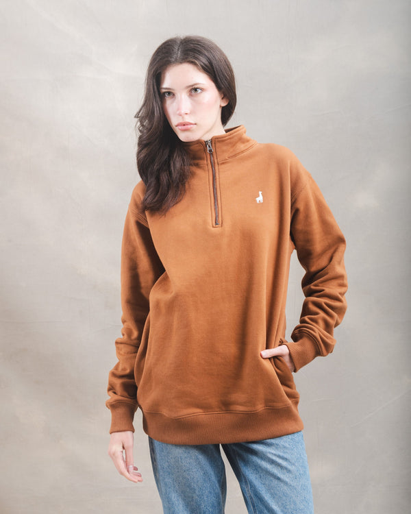 Polera Quarter Zip Camel