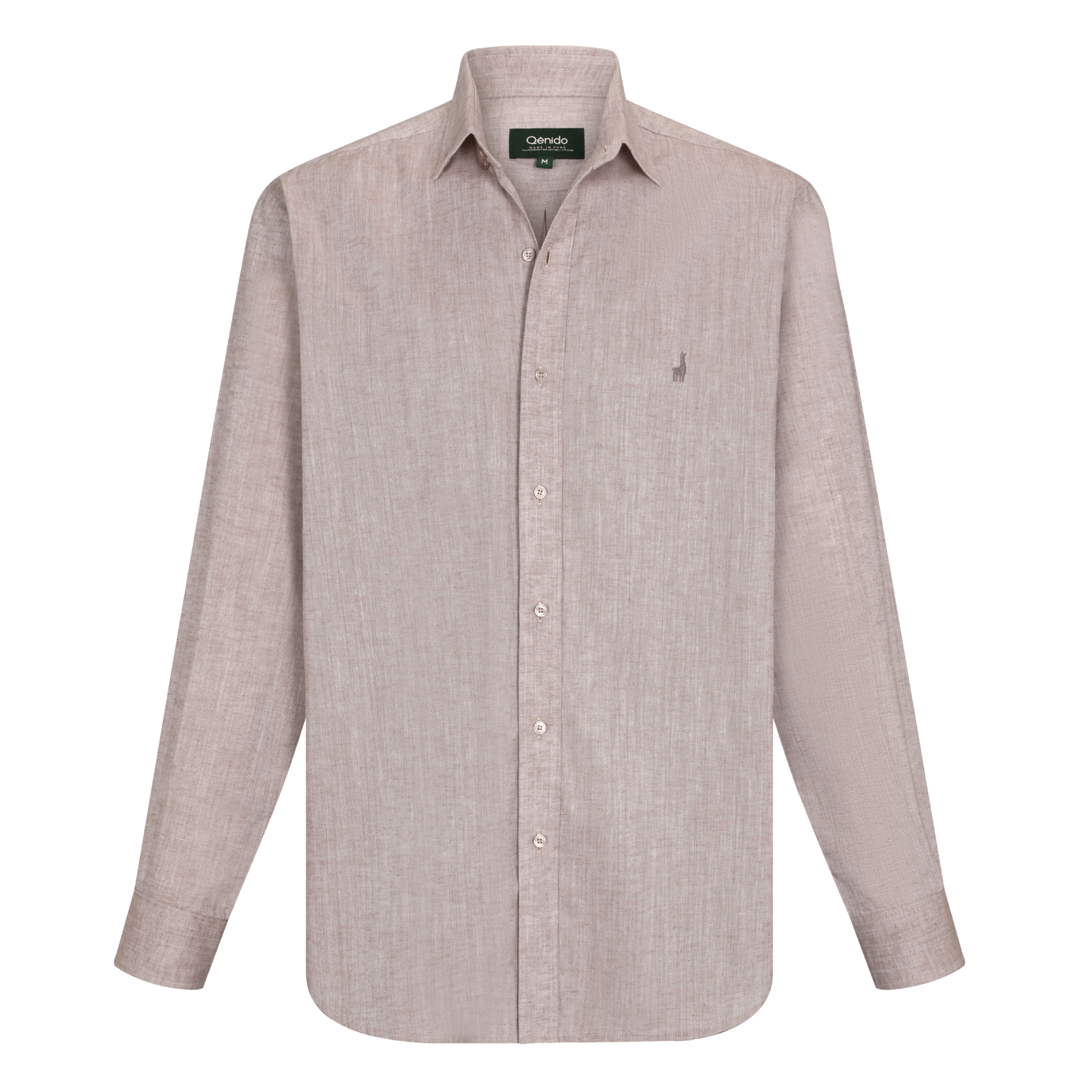 Camisa Pima Lino Mocha-(Preventa, entrega el 22 de Diciembre)