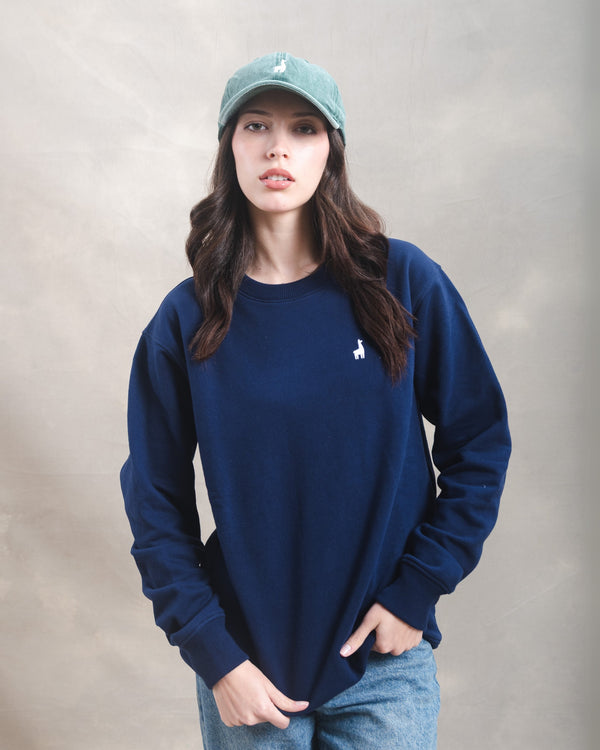 Polera Crewneck Oversize Azul