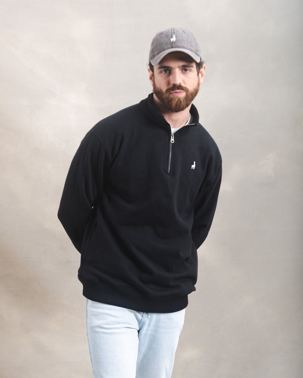 Polera Quarter Zip Negro