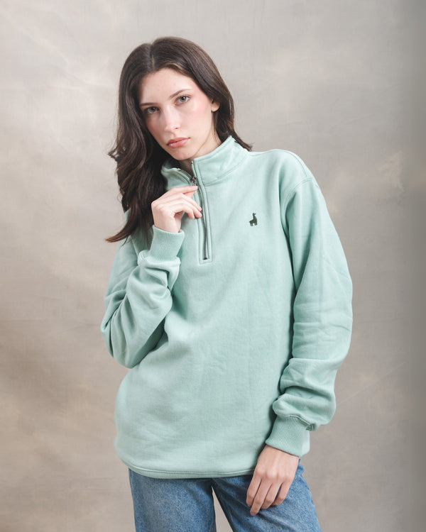 Polera Quarter Zip Menta