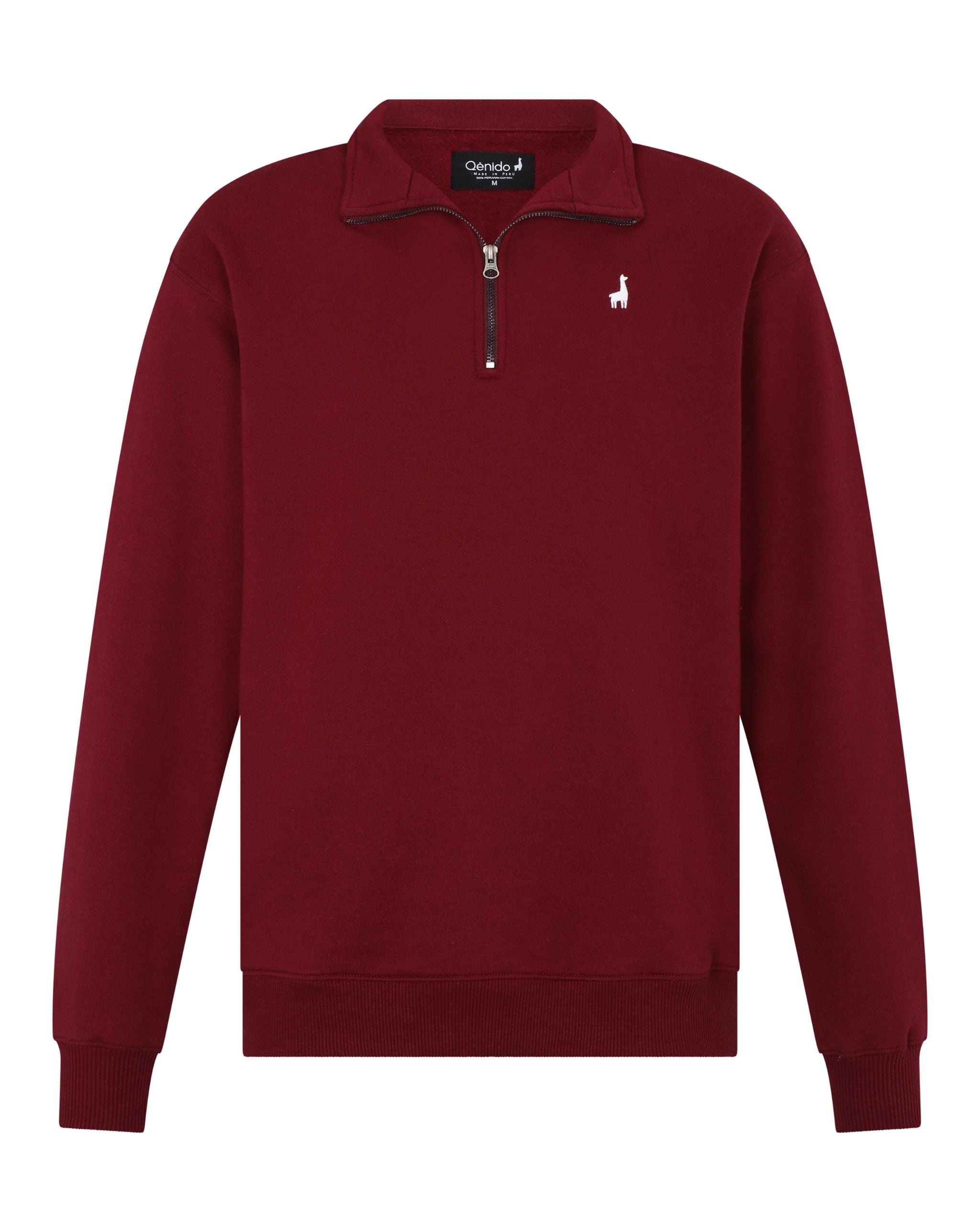 Polera Quarter Zip Guinda